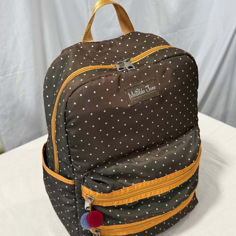 Matilda Jane Green Cross Campus Polka Dot Backpack